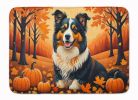 Collie Fall Memory Foam Kitchen Mat Machine Washable Anti-Fatigue Mat Cushion Comfort Bath Mat or Kitchen Rug