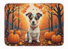 Jack Russell Terrier Fall Memory Foam Kitchen Mat Machine Washable Anti-Fatigue Mat Cushion Comfort Bath Mat or Kitchen Rug