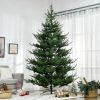 9 ft Artificial Christmas Tree, Pine Hinged Xmas Tree with 1939 Realistic Branches, Steel Base, Auto Open, Green