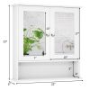 White bathroom cabinet with mirror