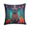 Affenpinscher Christmas Throw Pillow Machine Washable, Indoor Outdoor Decorative Pillow for Couch, Bed or Patio, 14Hx14W