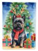 Black Cairn Terrier Christmas Reindeer House Flag Large Porch Sleeve Pole Decorative Outside Yard Banner Artwork Wall Hanging, Polyester, House Size,