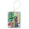 Scottish Deerhound Christmas Porcelain Ornament Christmas Tree Hanging Decorations for Home Christmas Holiday, Rectangle, Gift, Multicolor