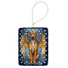 Rhodesian Ridgeback My Angel Porcelain Ornament Christmas Tree Hanging Decorations for Home Christmas Holiday, Rectangle, Gift, Multicolor