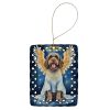 Wirehaired Pointing Griffon My Angel Porcelain Ornament Christmas Tree Hanging Decorations for Home Christmas Holiday, Rectangle, Gift, Multicolor