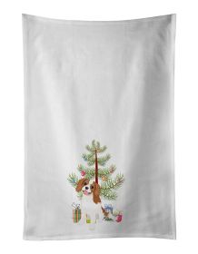 NEW Cavalier King Charles Spaniel Blenheim #2 Christmas Kitchen Towel Set of 2 White Dish Towels Decorative Bathroom Hand towel for Hand, Face, Hair