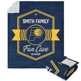 NBA Indiana Pacers Dominion Personalized Silk Touch Sherpa Throw Blanket 50X60 Inches