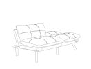 Cream Convertible Folding Modern sofa Bed