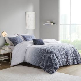 Ombre Printed Clipped Jacquard Comforter Set