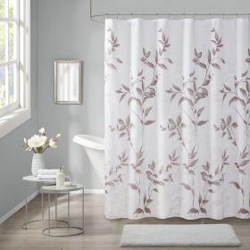 Burnout Printed Shower Curtain Mauve 72x72"
