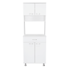 Bay Area Pantry, Two Door Cabinets, One Drawer, Four Adjustable Metal Legs