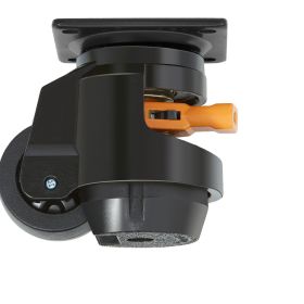 Leveling Casters, Set of 4, 2200 lbs Total Load Capacity, 2.5 inches, Heavy Duty with Upgraded Handle Design, 360 Degree Swivel Caster Wheels