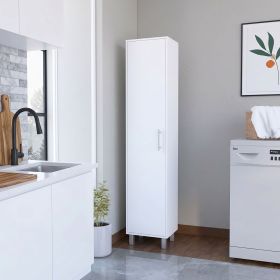 Storage Cabinet Buccan, Laundry, White Finish