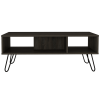 DEPOT E-SHOP Vassel Coffee Table, Four Legs, Two Shelves, Espresso