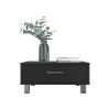 Coffee Table, One Drawer, Four Legs, Black