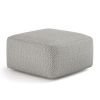 Nate 20 inch Square Pouf in Grey