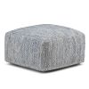 Nate 20 inch Square Pouf in Blue
