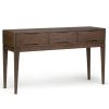 Harper 54 inch Wide Solid Wood Console Sofa Table in Walnut Brown