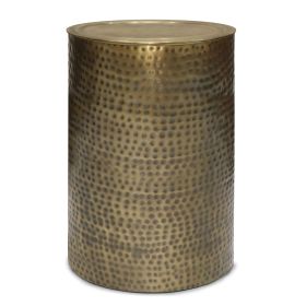 Corbin - Metal Side Table - Hammered Antique Gold