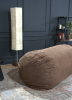Jasper Traditional 8 Foot Cylindrical Suede Bean Bag, Brown