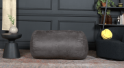 Michael 4 Foot Cylindrical Suede Bean Bag, Charcoal