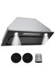 Range Hood Insert, 30Inch Built-in Kitchen Vent Hood, 800CFM Stainless Steel Stove Hood, with Gesture & Touch Control, LED Light, Baffle Filters