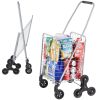 Stair Climbing Cart Foldable Shopping Cart 45L with Stair Climbing Wheels