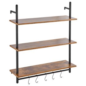 VEVOR Industrial Pipe Shelf 3 Tier 32x9.84in Wall-Mount for Kitchen Bedroom