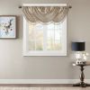 Faux Silk Waterfall Embellished Valance Champagne 38x46"