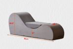 Solace Chaise Lounge Chair Relaxation, Ergonomic Design with Soft Yet Firm High-Density Foam Core, Removable Machine-Washable Cover, Grey