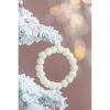 6.7" Cream Ball Wreath, Christmas Tree Ornaments for Holiday Party Decorations, Set of 6