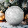Mirror Disco Ball 12 Inch Silver Party Disco Ball with Hanging Ring