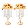 VEVOR 20PCS 43cm/16.9' Tall Crystal Wedding Flower Stand Vase for Party Decor
