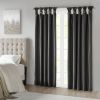 Twist Tab Total Blackout Window Curtain Panel Black 50x84" Blackout