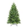 7.5ft Skinny Christmas Tree for Small Spaces, Unlit Slim Artificial Xmas Tree with Real Touch PE/PVC Needles, Easy Assembly Hinged Design & Foldable B