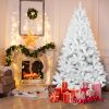 6ft Artificial Christmas Pine Tree Holiday Xmas White Tree for Home Office Holiday Party Indoor Outdoor Decoration Full Hinged Christmas Tree with 760