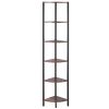 VEVOR 6 Tier Corner Shelf Tall Corner Stand with LED Light Narrow Display Rack