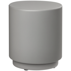 Lightweight Accent Table with Concrete Finish Round Side Table, Light Gray