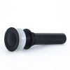Modern Solid Brass Pop Up Sink Drain with Overflow for Bathroom Sink in Matte Black