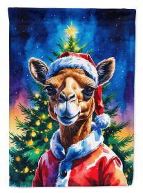 Camel Christmas House Flag Large Porch Sleeve Pole Decorative Outside Yard Banner Artwork Wall Hanging, Polyester, House Size, Multicolor