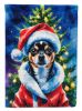 Black and Tan Chihuahua Christmas House Flag Large Porch Sleeve Pole Decorative Outside Yard Banner Artwork Wall Hanging, Polyester, House Size, Multi