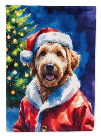 Labradoodle Christmas House Flag Large Porch Sleeve Pole Decorative Outside Yard Banner Artwork Wall Hanging, Polyester, House Size, Multicolor