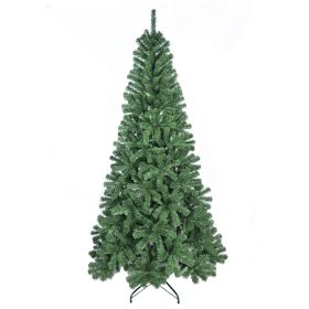 6FT Unlit Artificial Christmas Tree, Green Xmas Tree with 500 Tips and Folding Metal Stand, for Indoor Holiday Decoration