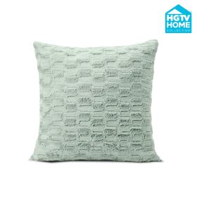 HGTV Art Deco Brushed Faux Fur Pillow Quietude 22 x 22 inches