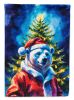 Polar Bear Christmas House Flag Large Porch Sleeve Pole Decorative Outside Yard Banner Artwork Wall Hanging, Polyester, House Size, Multicolor