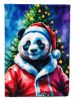 Panda Christmas House Flag Large Porch Sleeve Pole Decorative Outside Yard Banner Artwork Wall Hanging, Polyester, House Size, Multicolor