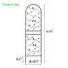 2 Pack Metal Garden Trellis 71" x 19.7" Rustproof Trellis for Climbing Plants Outdoor Flower Support Bird Deco Black