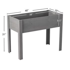 Raised Garden Bed with Legs, Elevated Wooden Planter Box for Outdoor Plants Flowers Fruits Vegetable Herb Growing