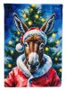 Donkey Christmas House Flag Large Porch Sleeve Pole Decorative Outside Yard Banner Artwork Wall Hanging, Polyester, House Size, Multicolor