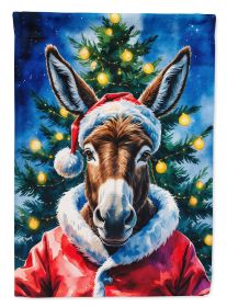 Donkey Christmas House Flag Large Porch Sleeve Pole Decorative Outside Yard Banner Artwork Wall Hanging, Polyester, House Size, Multicolor